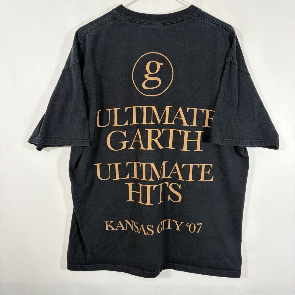 Garth Brooks Kansas City 2007 Concert T Shirt Adult XL Black Double Sided Anvil - Picture 2 of 8